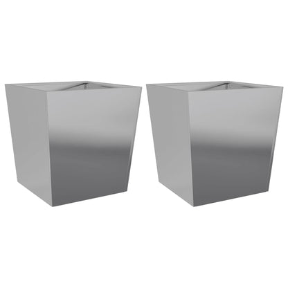 Plantenbakken Gegalvaniseerd Staal 2 50 x 50 x 50 cm Gegalvaniseerd staal/Grijs