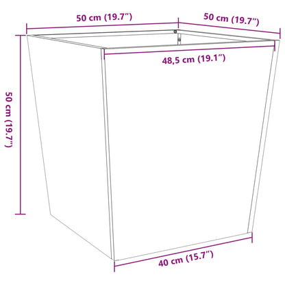 Plantenbakken Gegalvaniseerd Staal 2 50 x 50 x 50 cm Gegalvaniseerd staal/Grijs