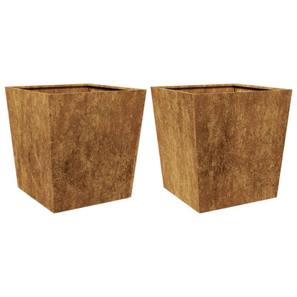 Plantenbakken Weervast Staal 2 50 x 50 x 50 cm Cortenstaal/Bruin