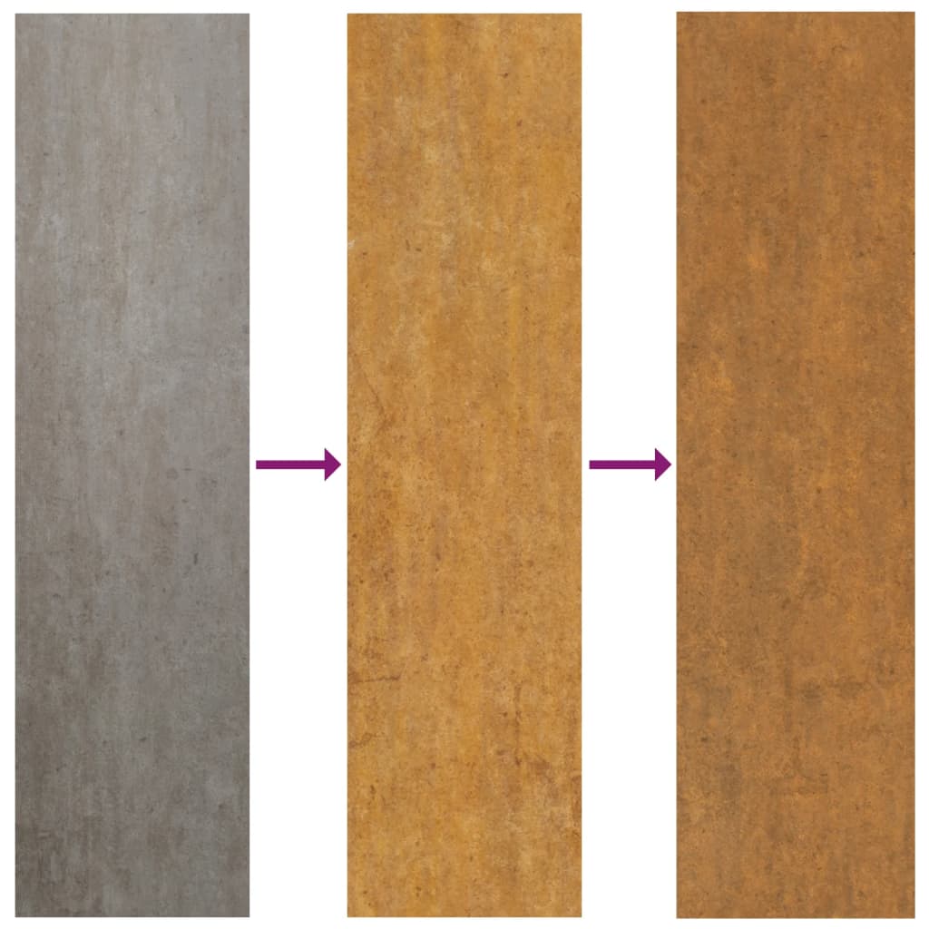 Plantenbakken Weervast Staal 2 50 x 50 x 50 cm Cortenstaal/Bruin