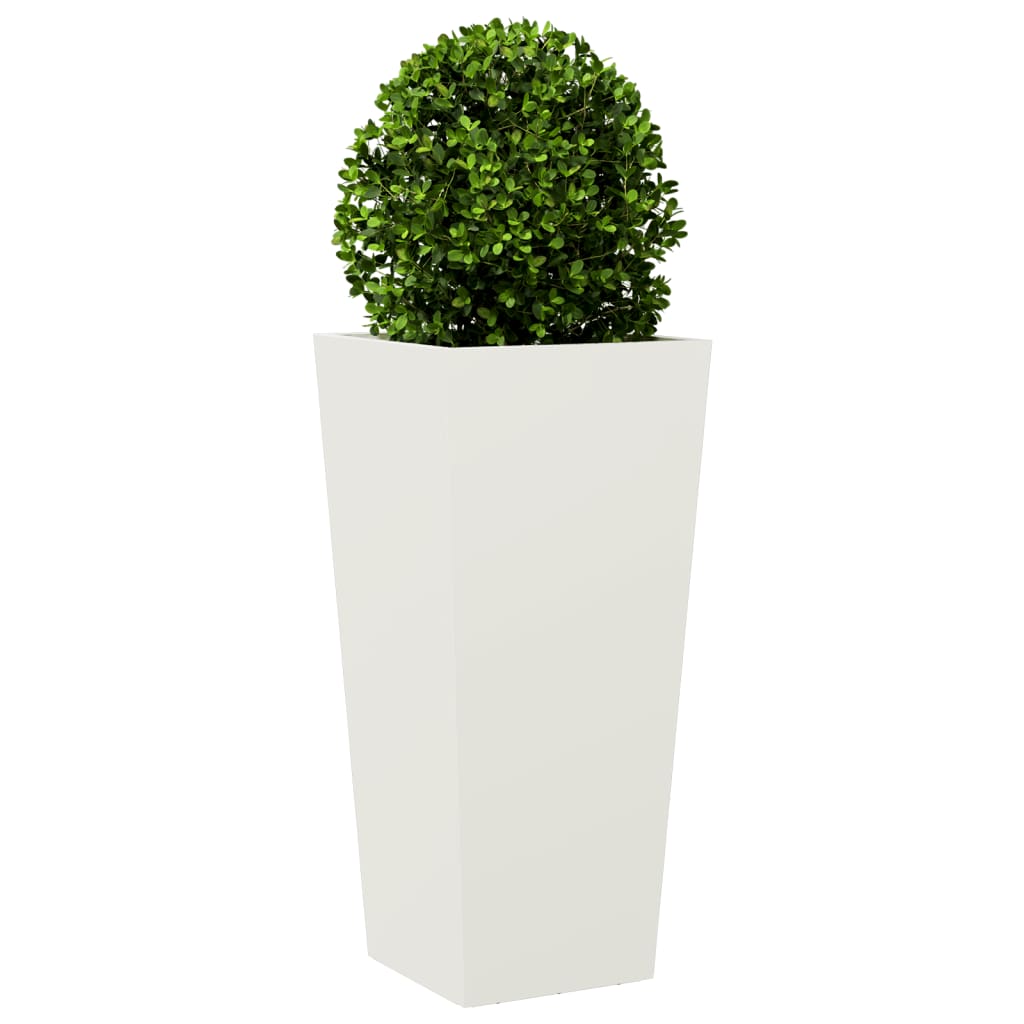 Plantenbakken Staal Wit 2 35 x 35 x 75 cm Staal/Wit