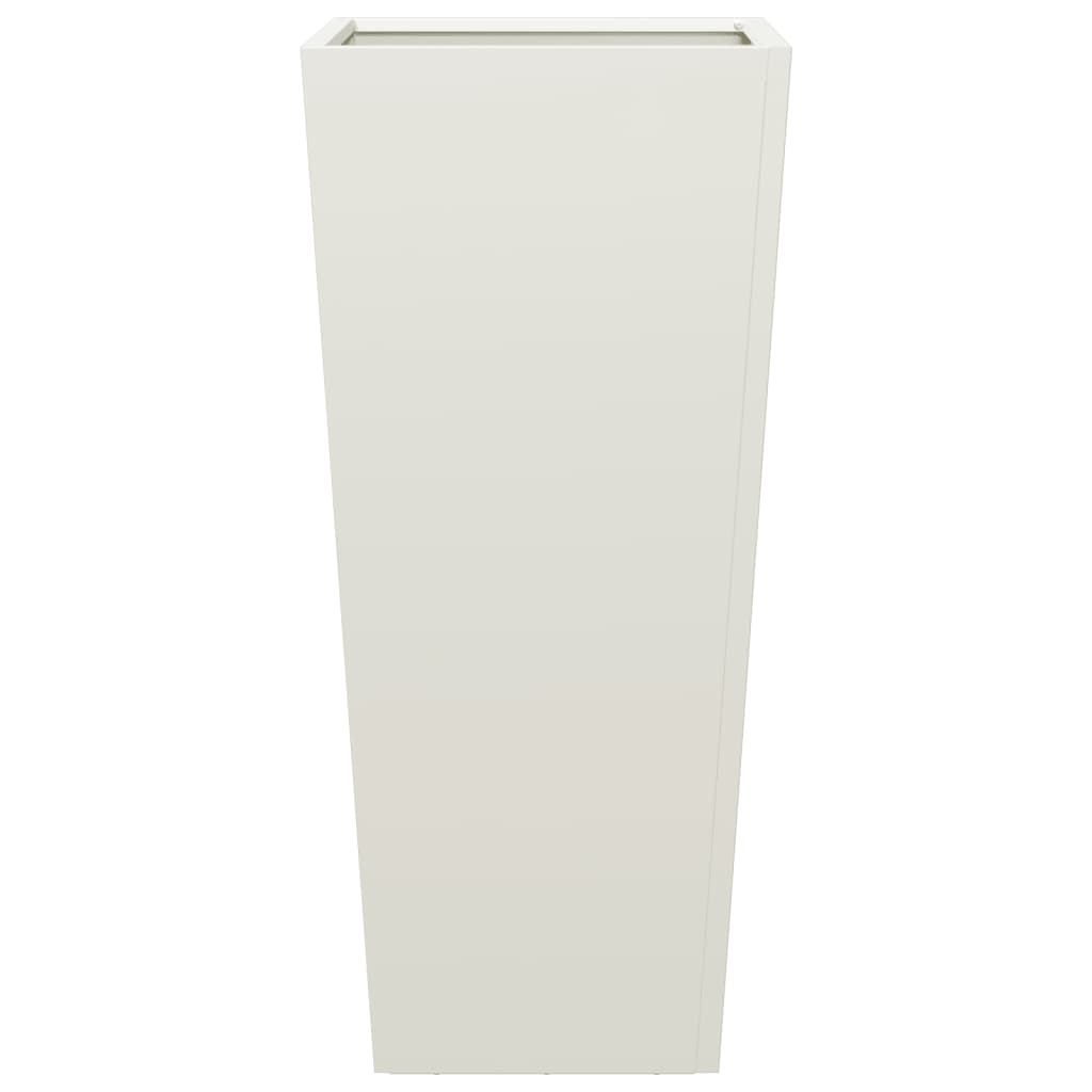 Plantenbakken Staal Wit 2 35 x 35 x 75 cm Staal/Wit