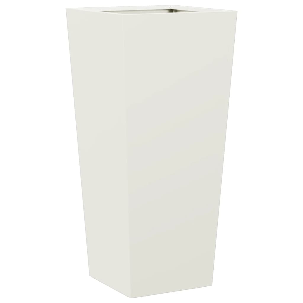 Plantenbakken Staal Wit 2 35 x 35 x 75 cm Staal/Wit