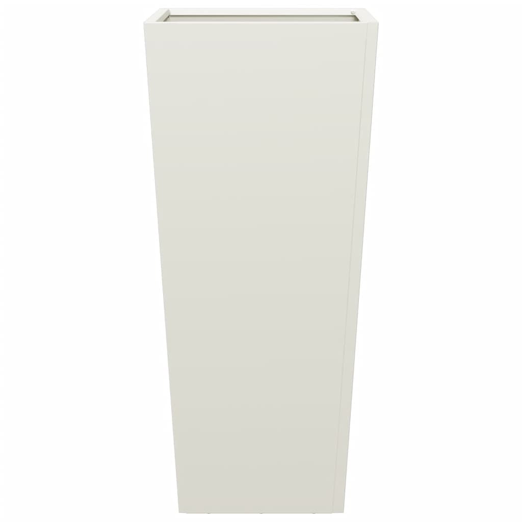Plantenbakken Staal Wit 2 35 x 35 x 75 cm Staal/Wit