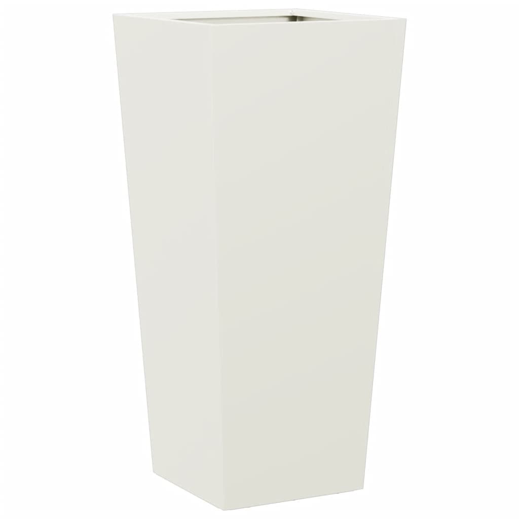 Plantenbakken Staal Wit 2 35 x 35 x 75 cm Staal/Wit