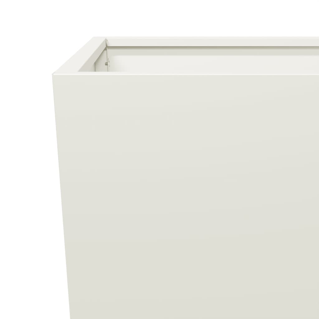 Plantenbakken Staal Wit 2 35 x 35 x 75 cm Staal/Wit