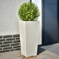 Plantenbakken Staal Wit 2 35 x 35 x 75 cm Staal/Wit