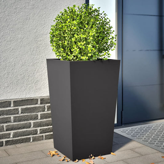 Plantenbakken Staal Zwart 2 45 x 45 x 75 cm Staal/Zwart