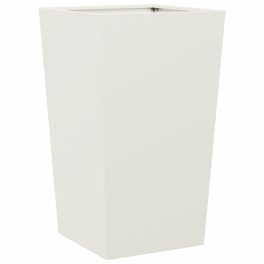 Plantenbakken Staal Wit 2 45 x 45 x 75 cm Staal/Wit