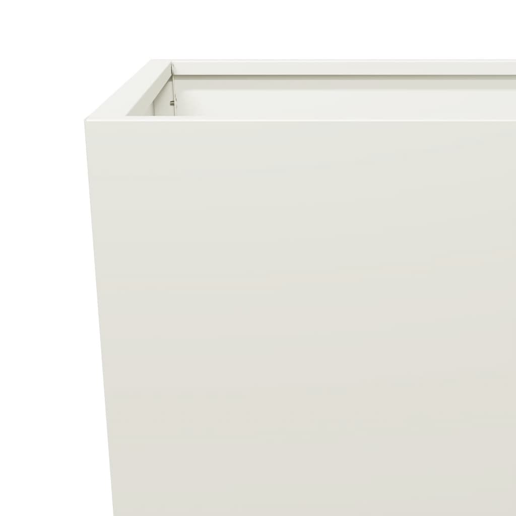 Plantenbakken Staal Wit 2 45 x 45 x 75 cm Staal/Wit