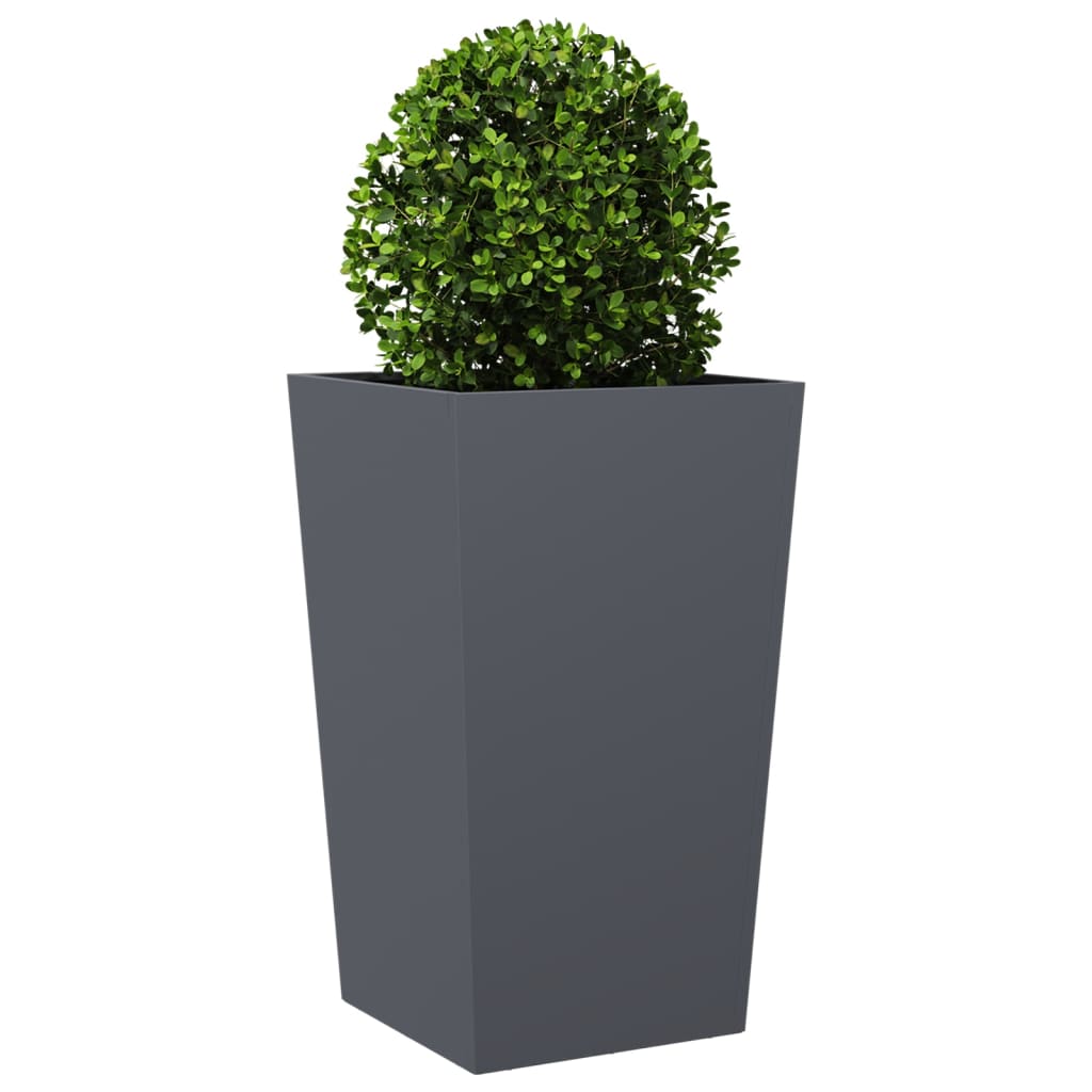 Plantenbakken Staal Antracietkleurig 2 45 x 45 x 75 cm Staal/Antracietkleurig