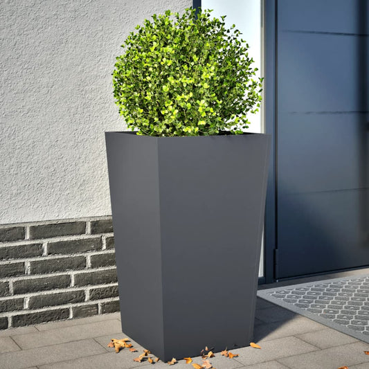 Plantenbakken Staal Antracietkleurig 2 45 x 45 x 75 cm Staal/Antracietkleurig