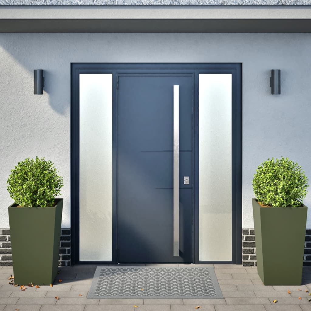 Plantenbakken Staal Olijfgroen 2 45 x 45 x 75 cm Staal/Groen