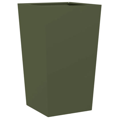 Plantenbakken Staal Olijfgroen 2 45 x 45 x 75 cm Staal/Groen