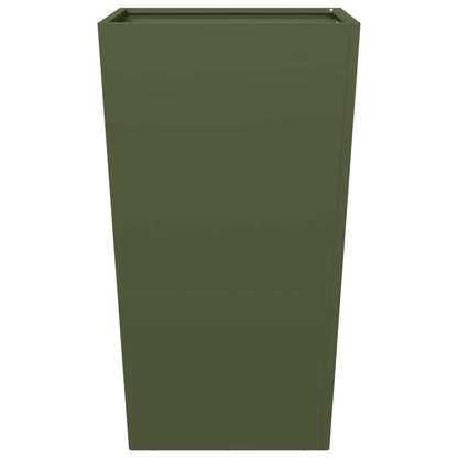 Plantenbakken Staal Olijfgroen 2 45 x 45 x 75 cm Staal/Groen