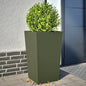 Plantenbakken Staal Olijfgroen 2 45 x 45 x 75 cm Staal/Groen