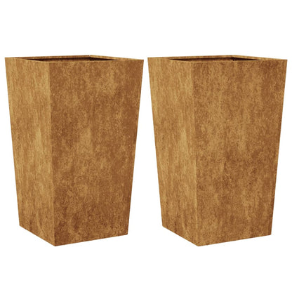 Plantenbakken Weervast Staal 2 45 x 45 x 75 cm Cortenstaal/Bruin