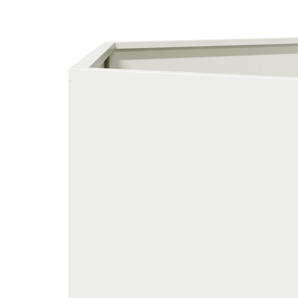 Plantenbakken Zeshoek Staal Wit 2 46 x 40 x 45 cm Staal/Wit