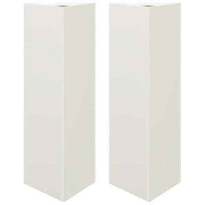 Plantenbakken Driehoek Staal Wit 2 30 x 26 x 75 cm Staal/Wit