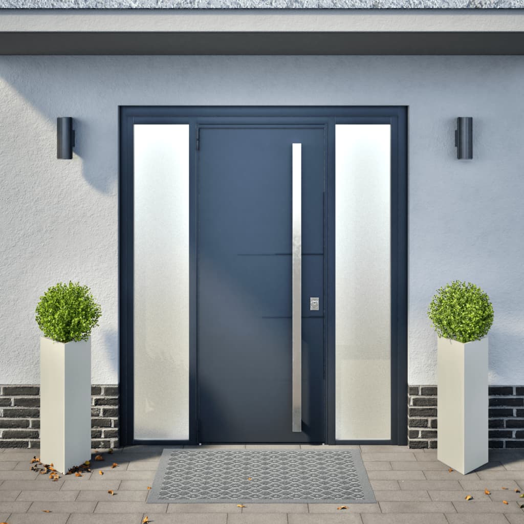 Plantenbakken Driehoek Staal Wit 2 30 x 26 x 75 cm Staal/Wit