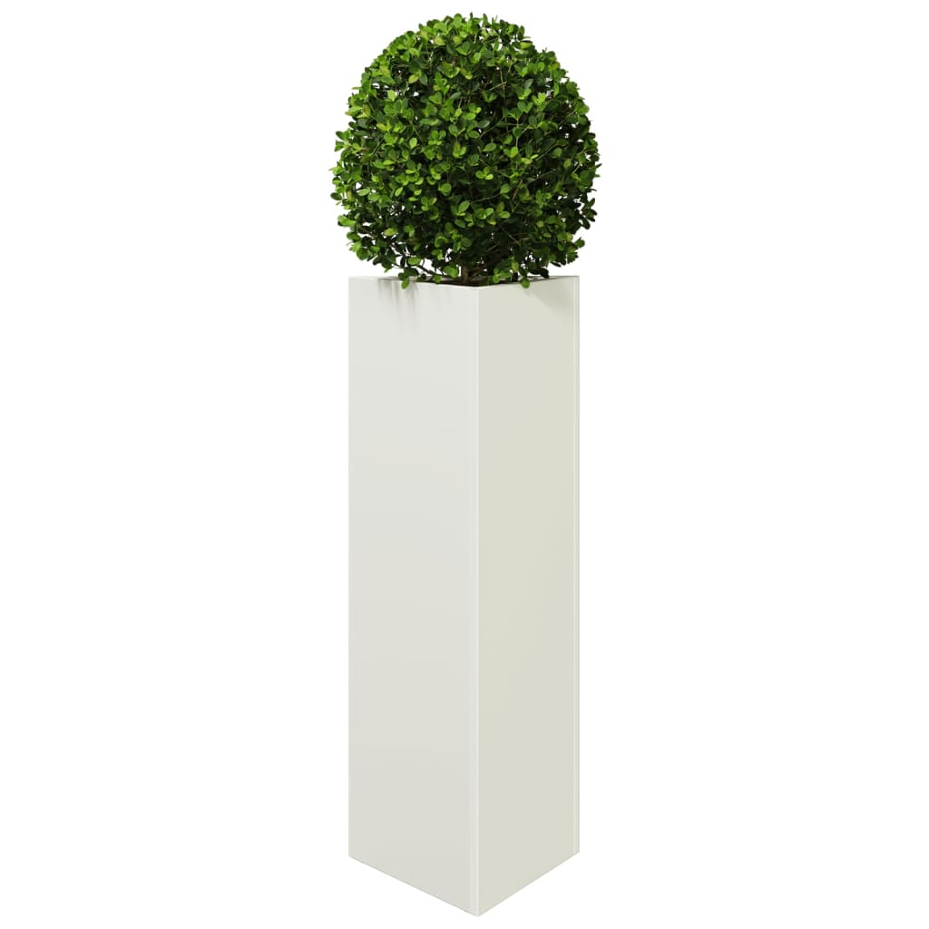 Plantenbakken Driehoek Staal Wit 2 30 x 26 x 75 cm Staal/Wit
