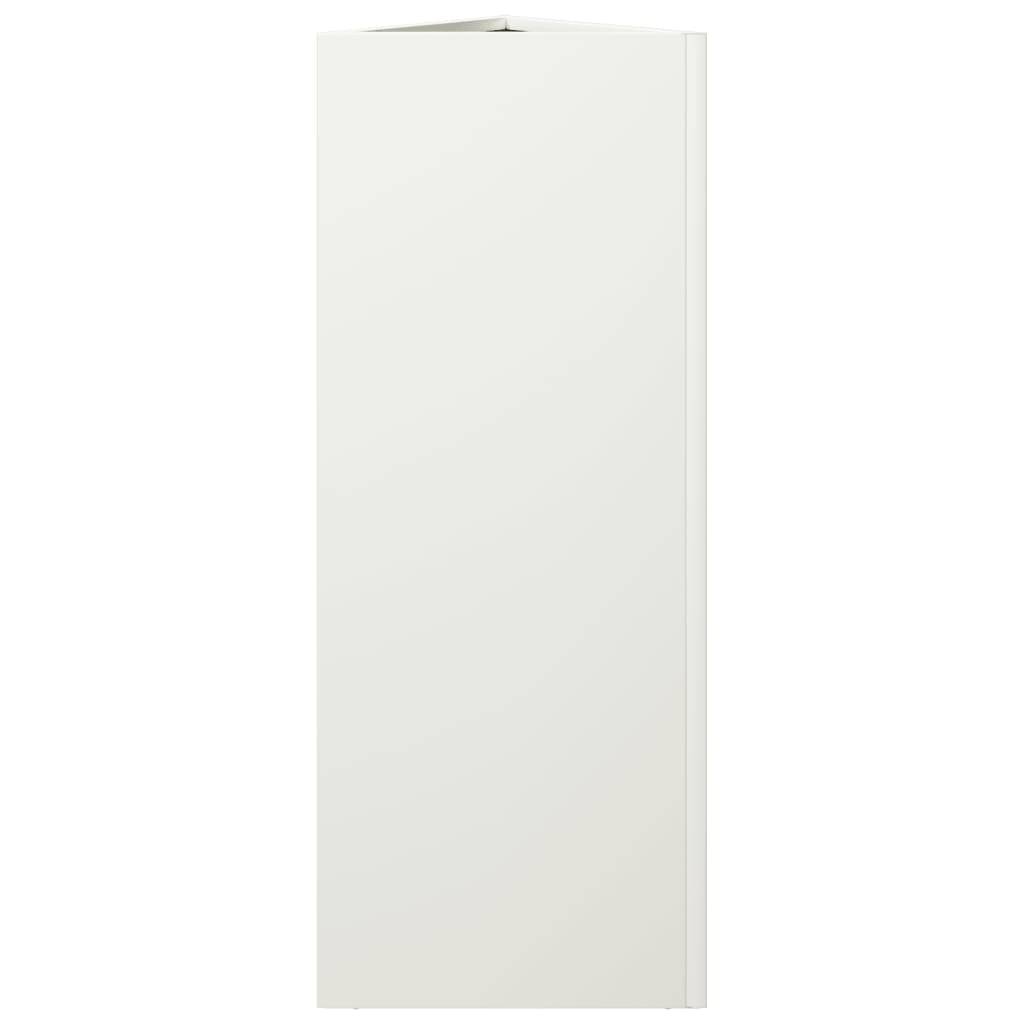 Plantenbakken Driehoek Staal Wit 2 30 x 26 x 75 cm Staal/Wit