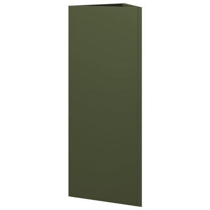 Plantenbakken Driehoek Staal Olijfgroen 2 30 x 26 x 75 cm Staal/Groen