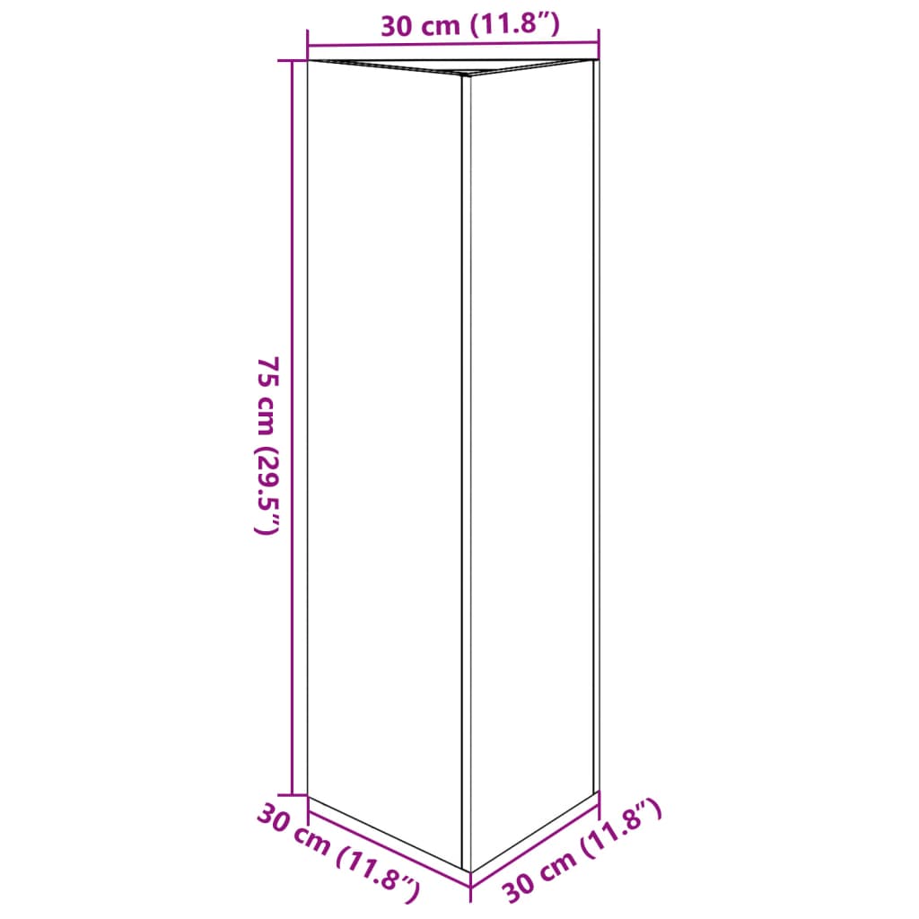 Plantenbakken Driehoek Gegalvaniseerd Staal 2 30 x 26 x 75 cm Gegalvaniseerd staal/Grijs