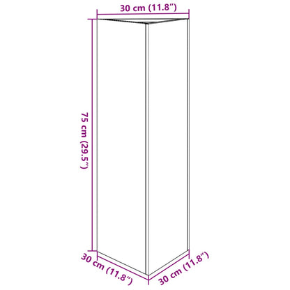 Plantenbakken Driehoek Gegalvaniseerd Staal 2 30 x 26 x 75 cm Gegalvaniseerd staal/Grijs