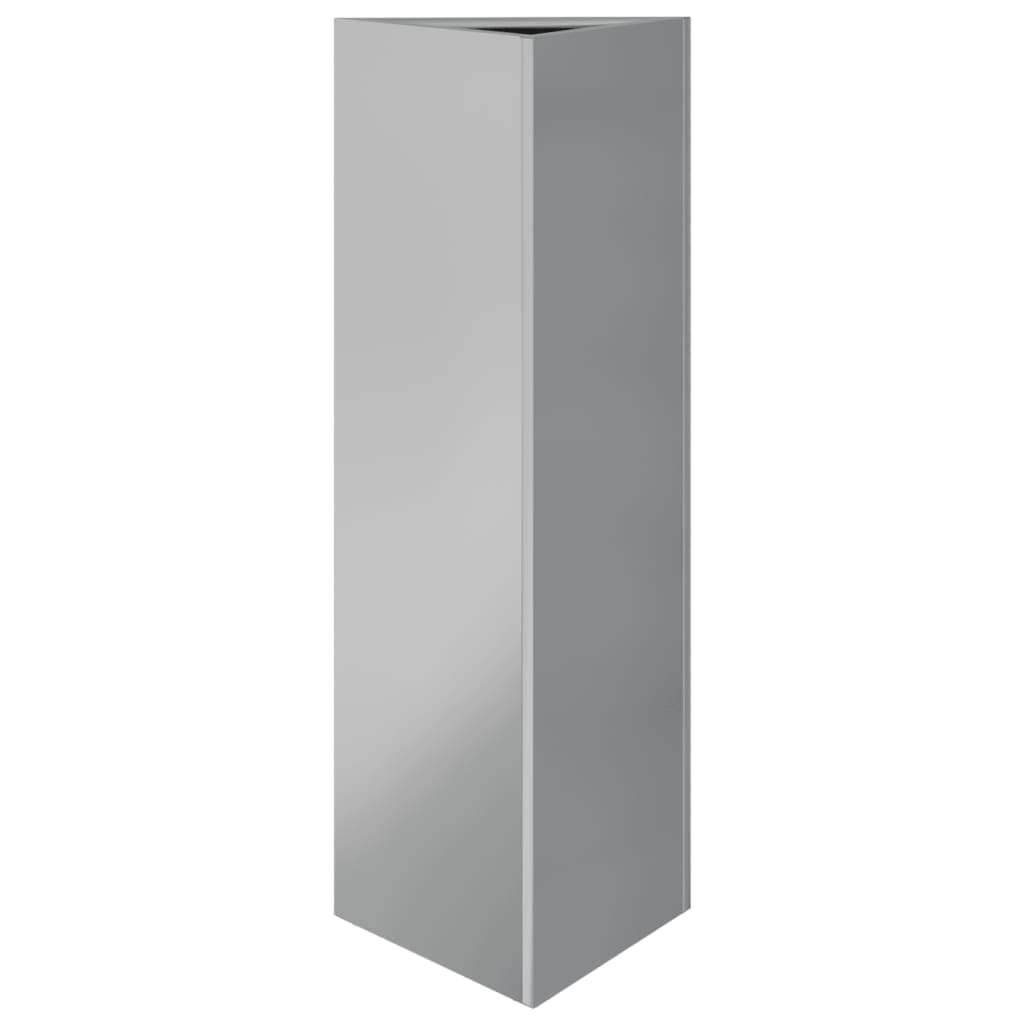 Plantenbakken Driehoek Gegalvaniseerd Staal 2 30 x 26 x 75 cm Gegalvaniseerd staal/Grijs