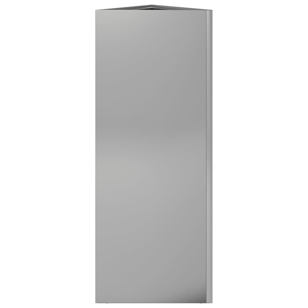 Plantenbakken Driehoek Gegalvaniseerd Staal 2 30 x 26 x 75 cm Gegalvaniseerd staal/Grijs