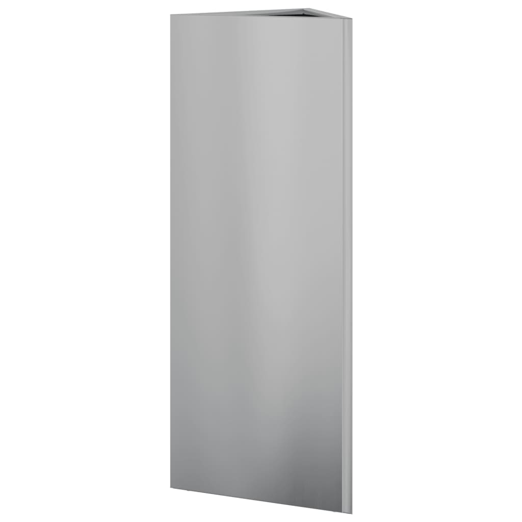 Plantenbakken Driehoek Gegalvaniseerd Staal 2 30 x 26 x 75 cm Gegalvaniseerd staal/Grijs