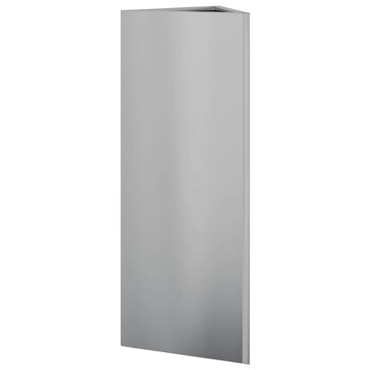 Plantenbakken Driehoek Gegalvaniseerd Staal 2 30 x 26 x 75 cm Gegalvaniseerd staal/Grijs
