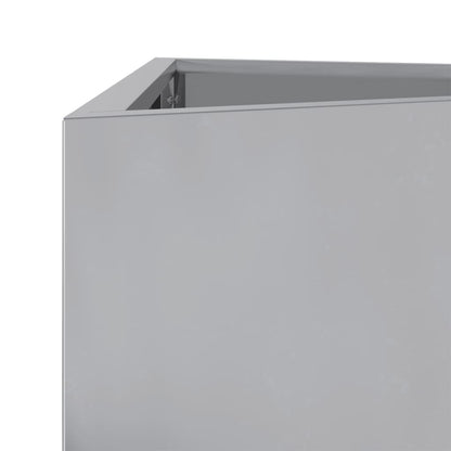 Plantenbakken Driehoek Gegalvaniseerd Staal 2 30 x 26 x 75 cm Gegalvaniseerd staal/Grijs