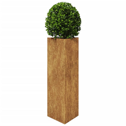 Plantenbakken Driehoekig Weervast Staal 2 30 x 26 x 75 cm Cortenstaal/Bruin