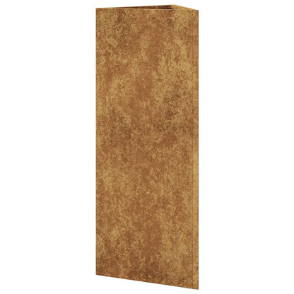 Plantenbakken Driehoekig Weervast Staal 2 30 x 26 x 75 cm Cortenstaal/Bruin