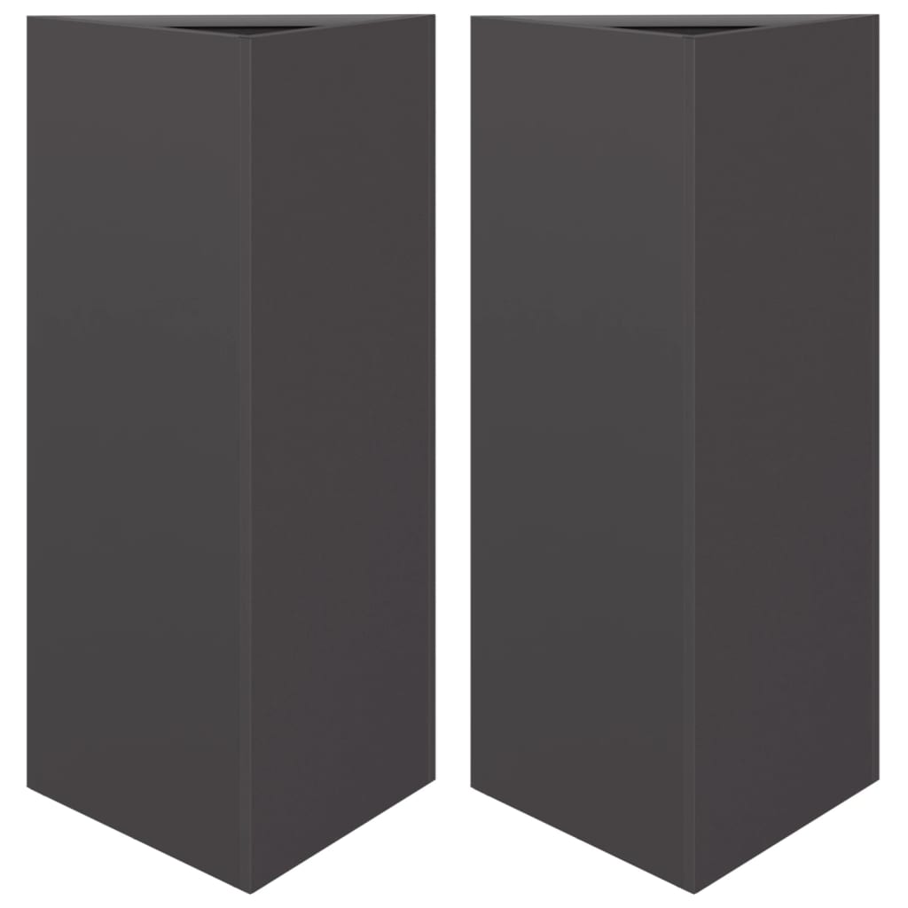 Plantenbakken Driehoek 40X34,5X70 Cm Staal Zwart 2 40 x 34.5 x 70 cm Staal/Zwart