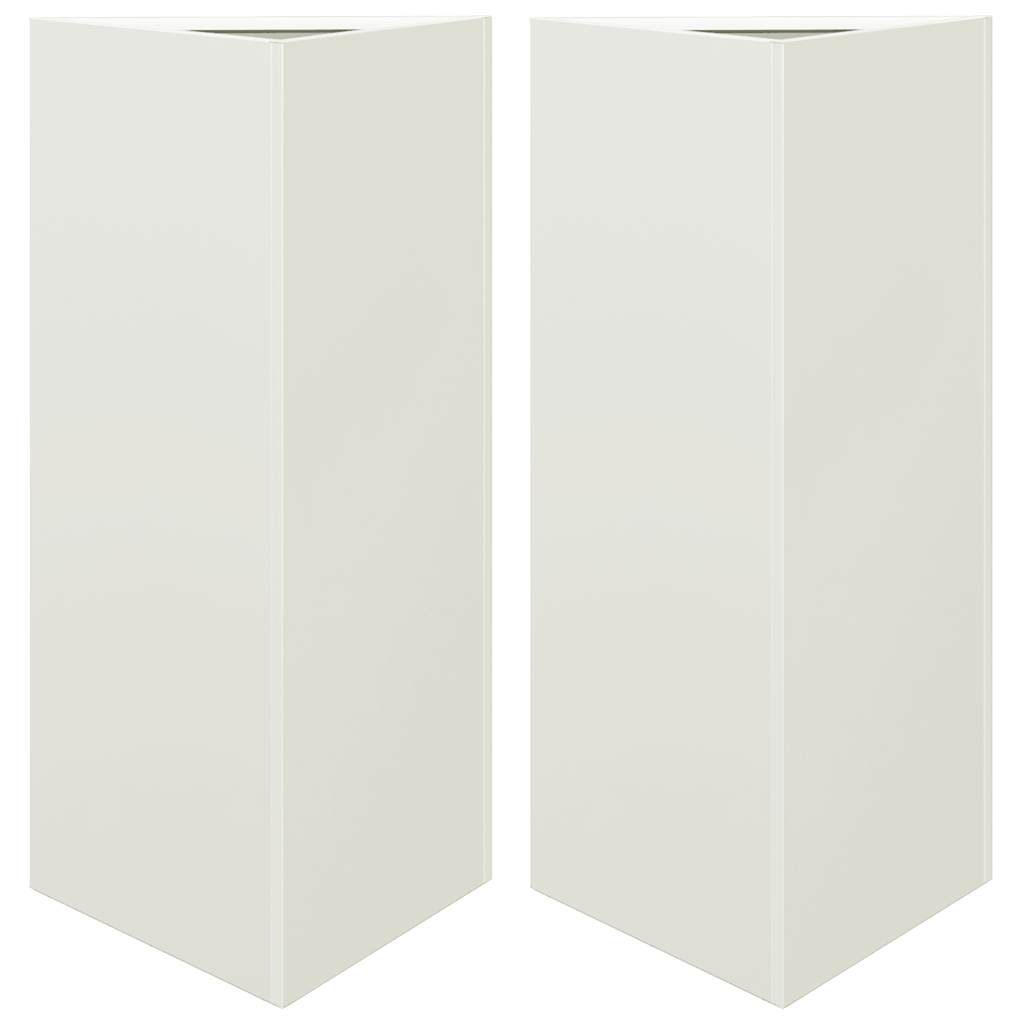Plantenbakken Driehoek 40X34,5X70 Cm Staal Wit 2 40 x 34.5 x 70 cm Staal/Wit