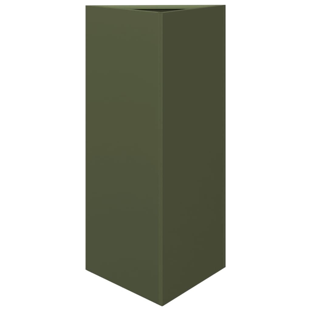 Plantenbakken Driehoek 40X34,5X70 Cm Staal Olijfgroen 2 40 x 34.5 x 70 cm Staal/Groen