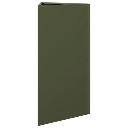 Plantenbakken Driehoek 40X34,5X70 Cm Staal Olijfgroen 2 40 x 34.5 x 70 cm Staal/Groen