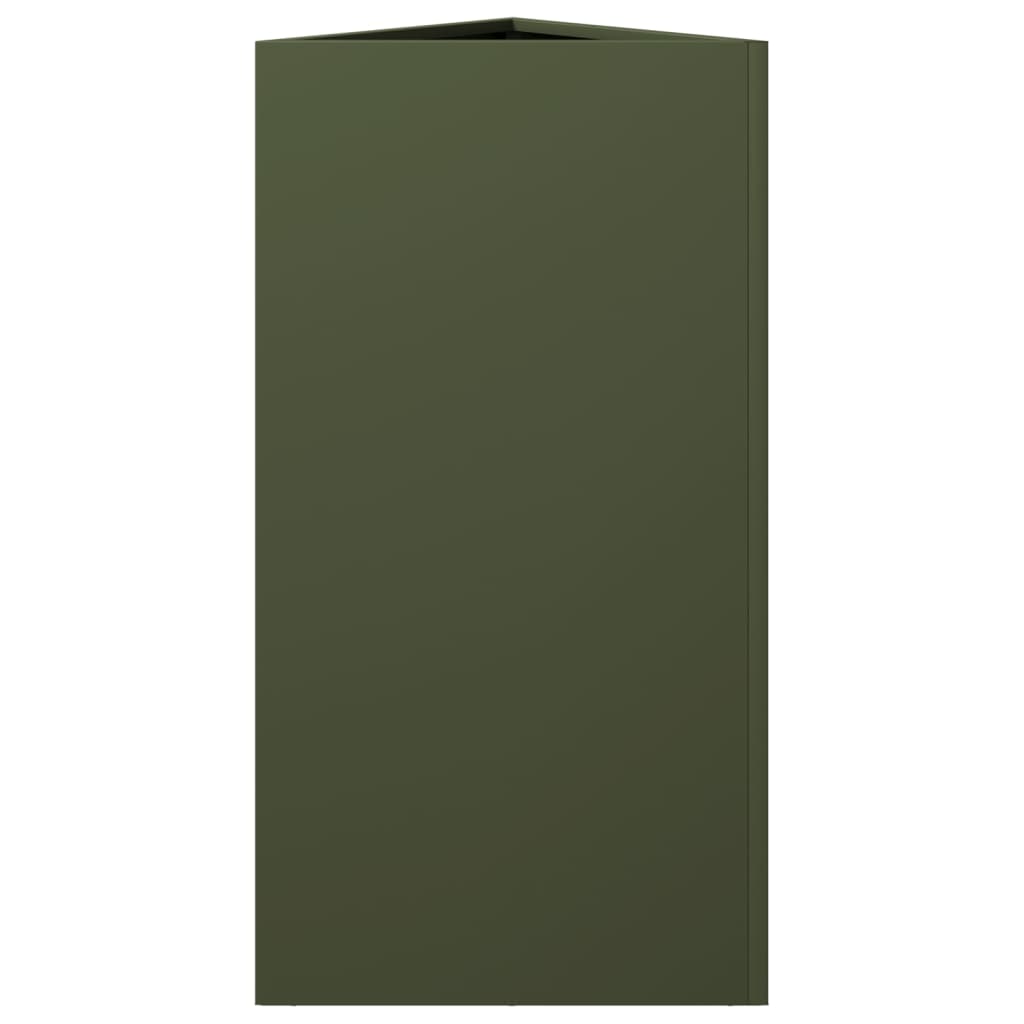 Plantenbakken Driehoek 40X34,5X70 Cm Staal Olijfgroen 2 40 x 34.5 x 70 cm Staal/Groen
