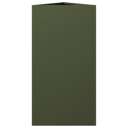 Plantenbakken Driehoek 40X34,5X70 Cm Staal Olijfgroen 2 40 x 34.5 x 70 cm Staal/Groen