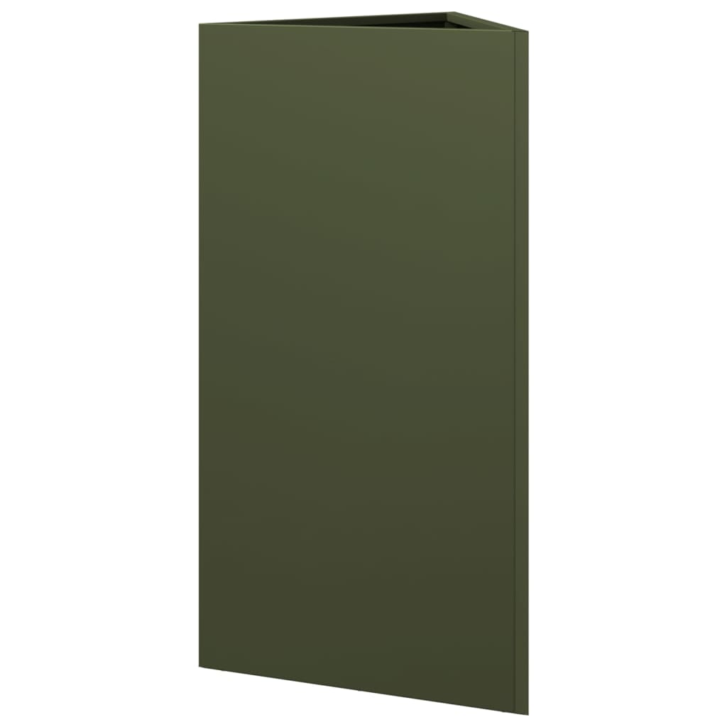 Plantenbakken Driehoek 40X34,5X70 Cm Staal Olijfgroen 2 40 x 34.5 x 70 cm Staal/Groen