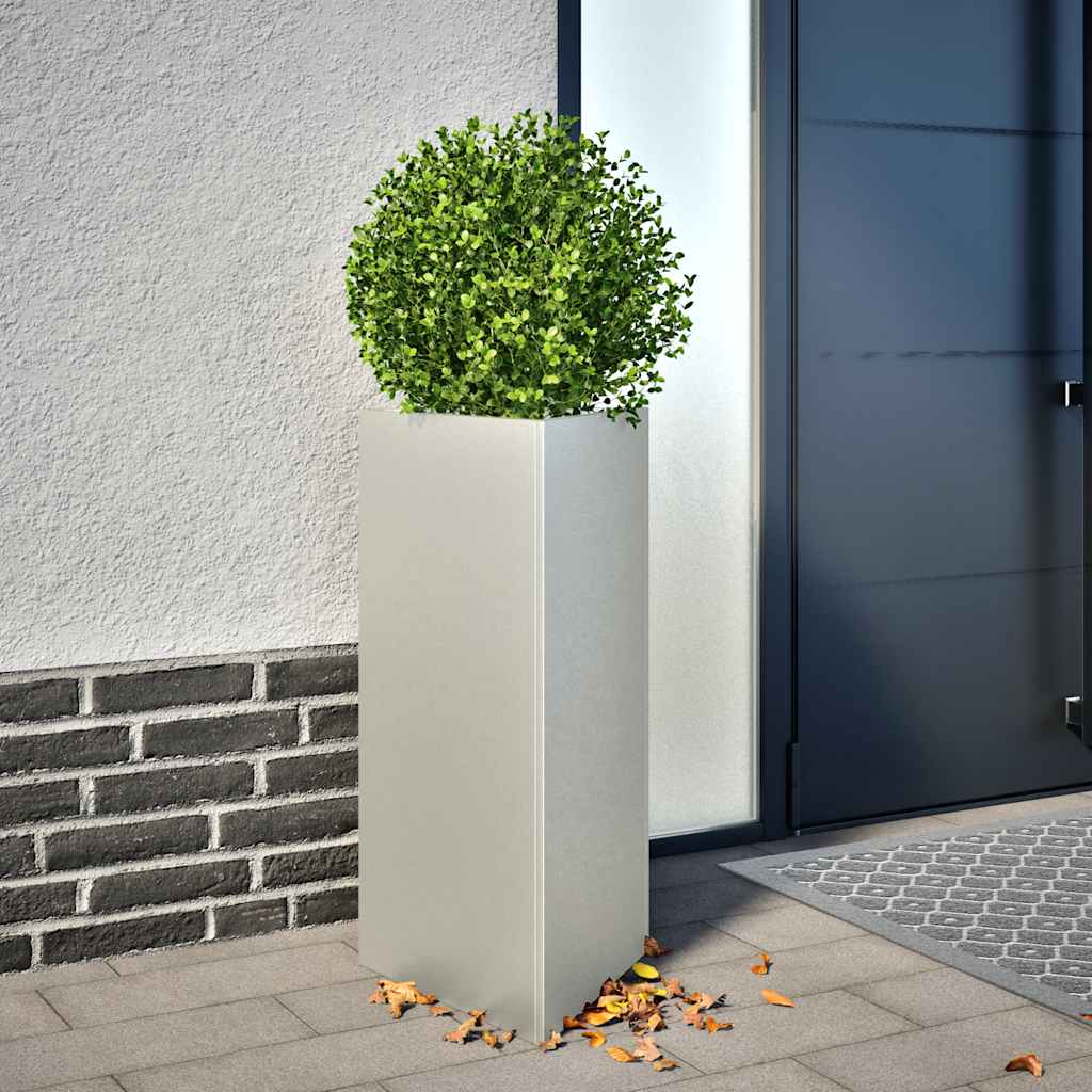 Plantenbakken Driehoek Roestvrij Staal 2 40 x 40 x 75 cm Roestvrij staal/Lichtgrijs