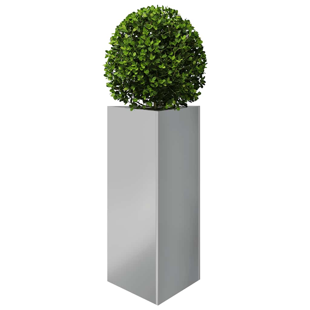 Plantenbakken Driehoek Gegalvaniseerd Staal 2 40 x 40 x 75 cm Gegalvaniseerd staal/Grijs