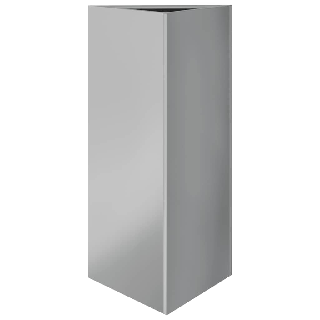 Plantenbakken Driehoek Gegalvaniseerd Staal 2 40 x 40 x 75 cm Gegalvaniseerd staal/Grijs