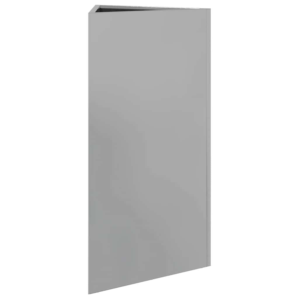Plantenbakken Driehoek Gegalvaniseerd Staal 2 40 x 40 x 75 cm Gegalvaniseerd staal/Grijs