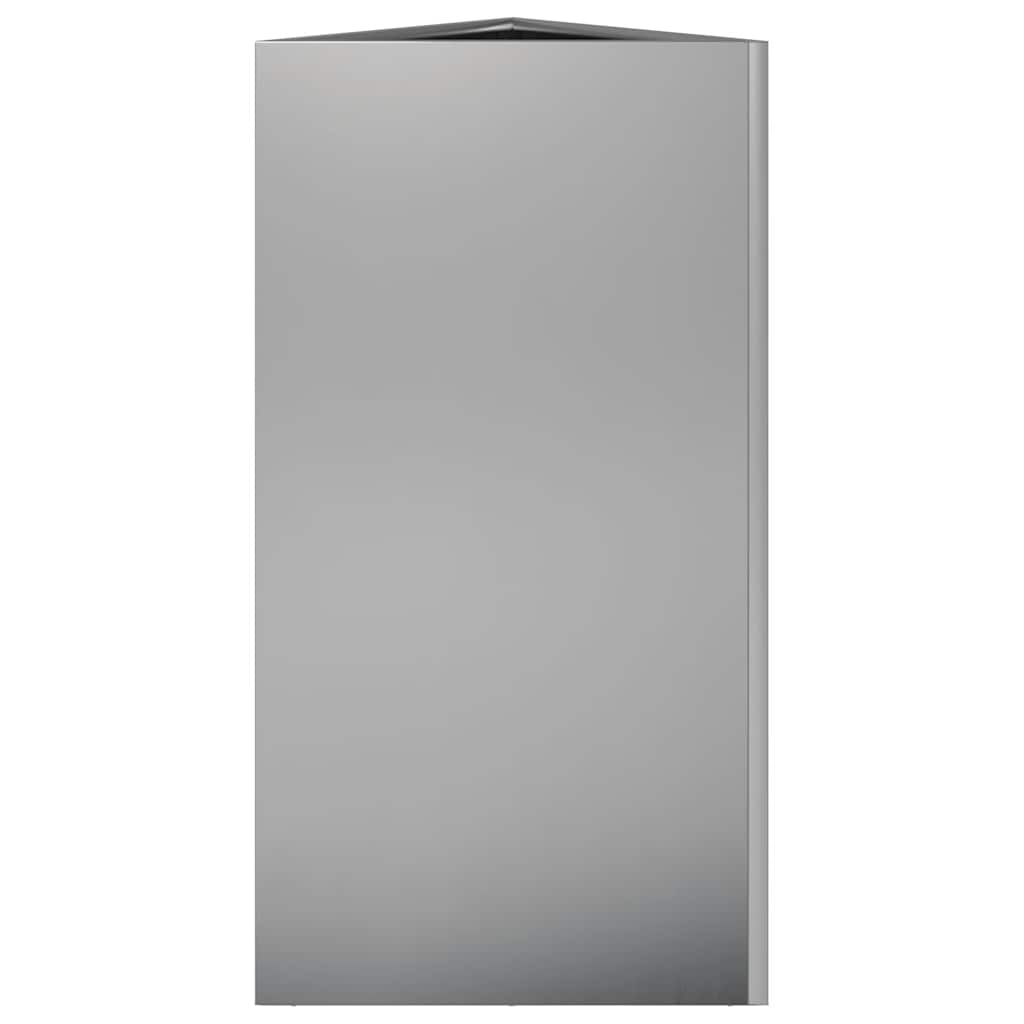 Plantenbakken Driehoek Gegalvaniseerd Staal 2 40 x 40 x 75 cm Gegalvaniseerd staal/Grijs