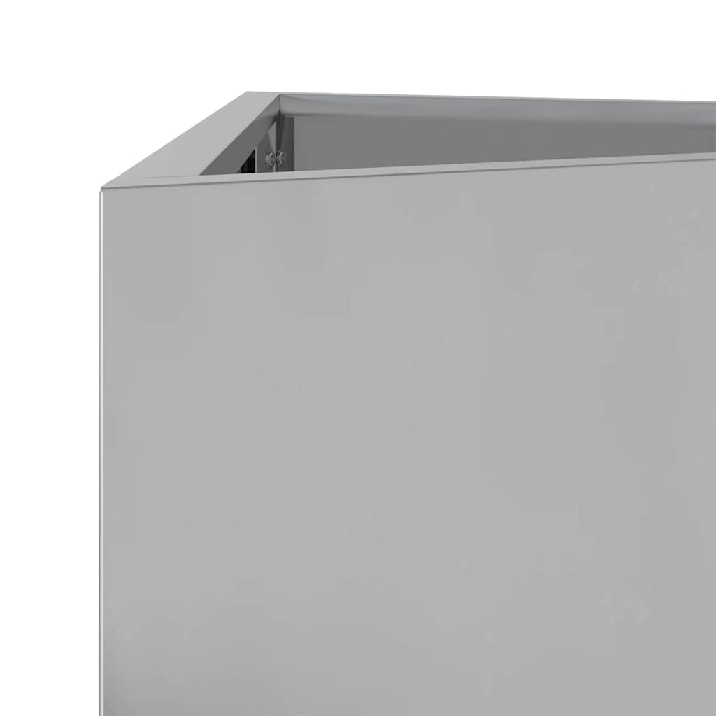 Plantenbakken Driehoek Gegalvaniseerd Staal 2 40 x 40 x 75 cm Gegalvaniseerd staal/Grijs