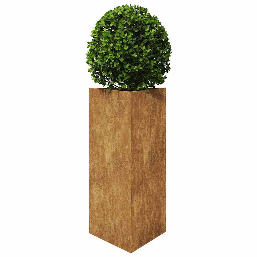 Plantenbakken Driehoek Weervast Staal 2 40 x 40 x 75 cm Cortenstaal/Bruin